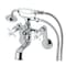 Kingston Brass Tub Wall Mount Clawfoot Tub Faucet with Hand Shower, Polished Chrome KS229PXC - alternate 1
